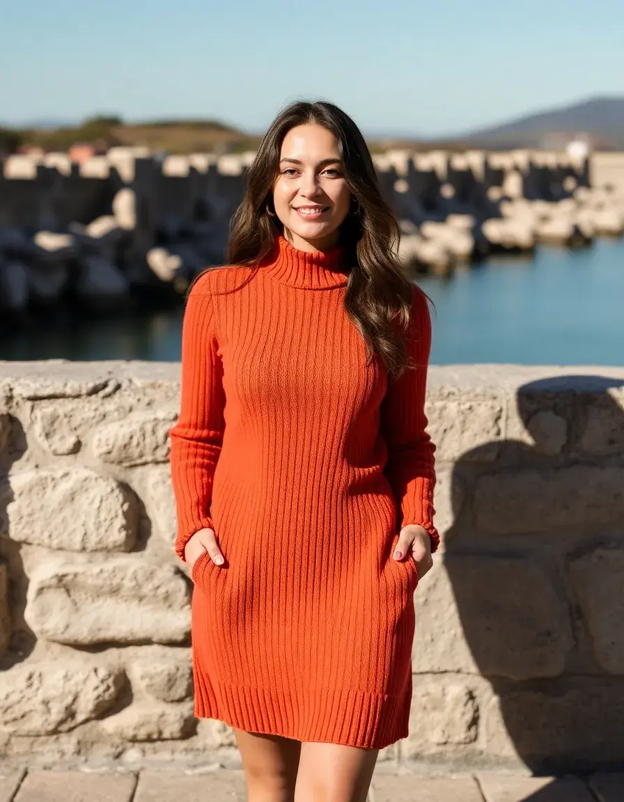 Terracotta Knit Dress