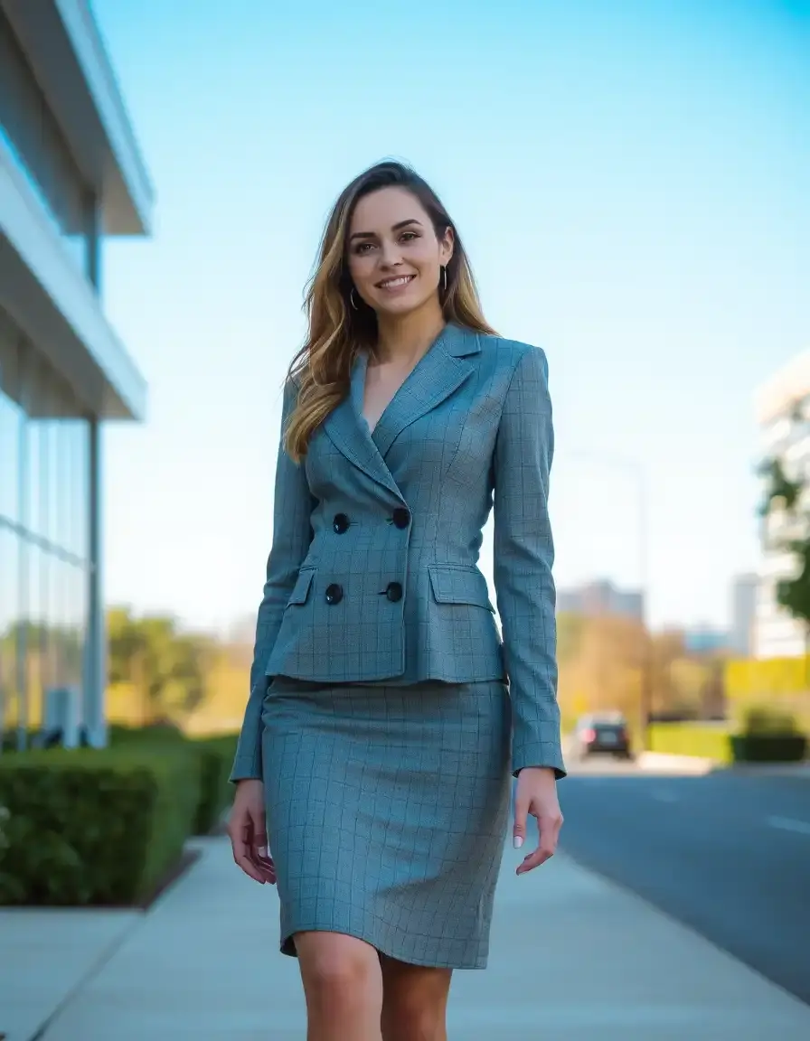Robe blazer grise à revers