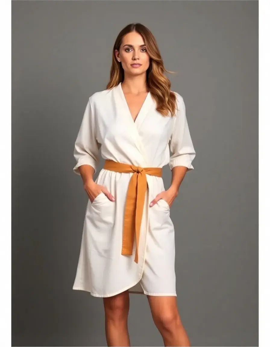 Robe portefeuille avec ceinture