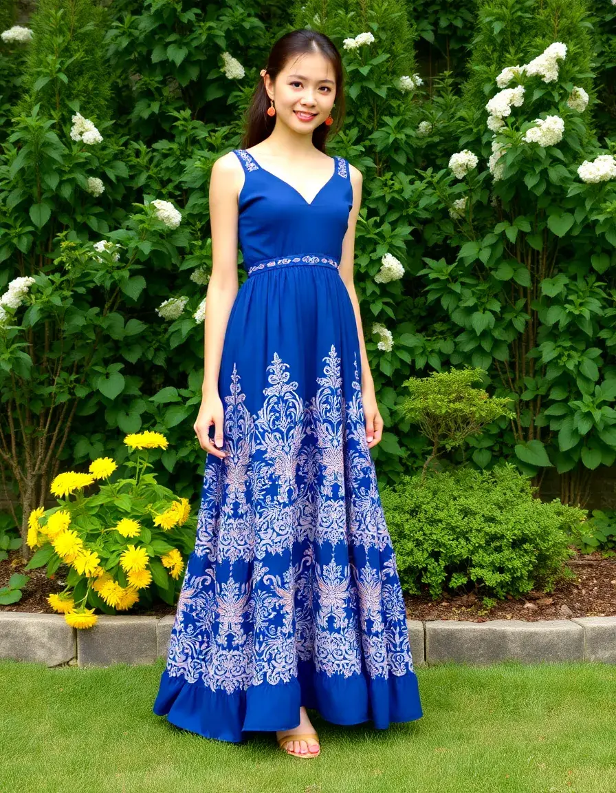 Robe bleu indigo mystérieuse