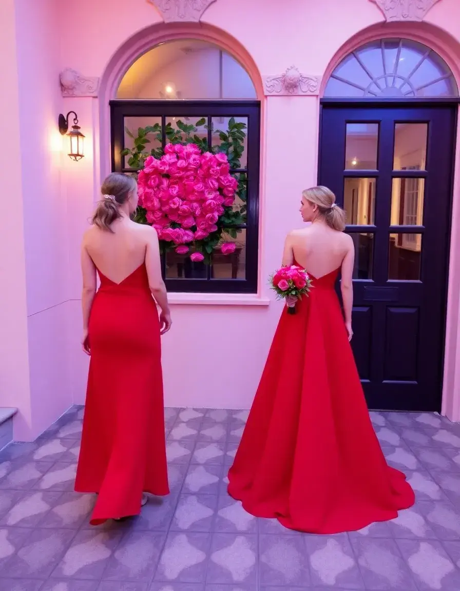 Robe cocktail mariage rouge vif
