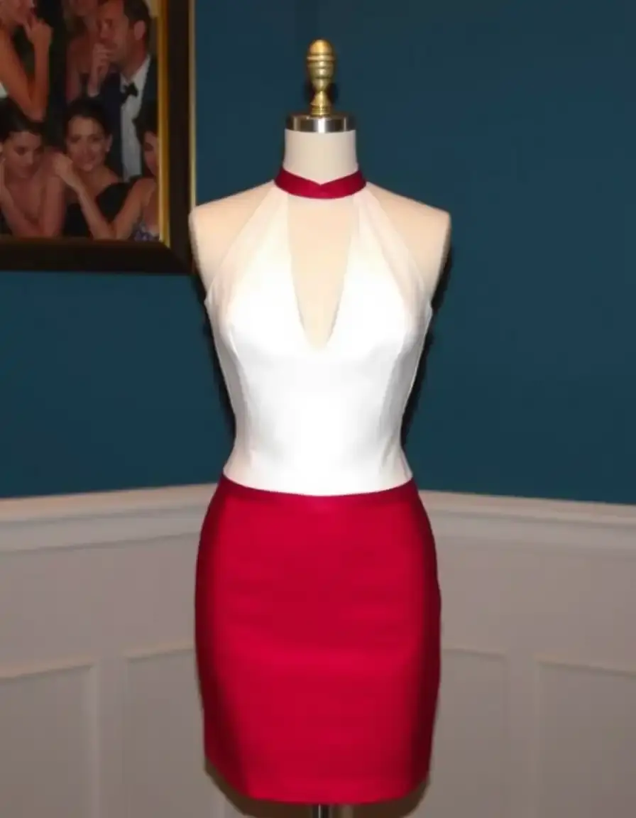 Halter Cocktail Dress col licou
