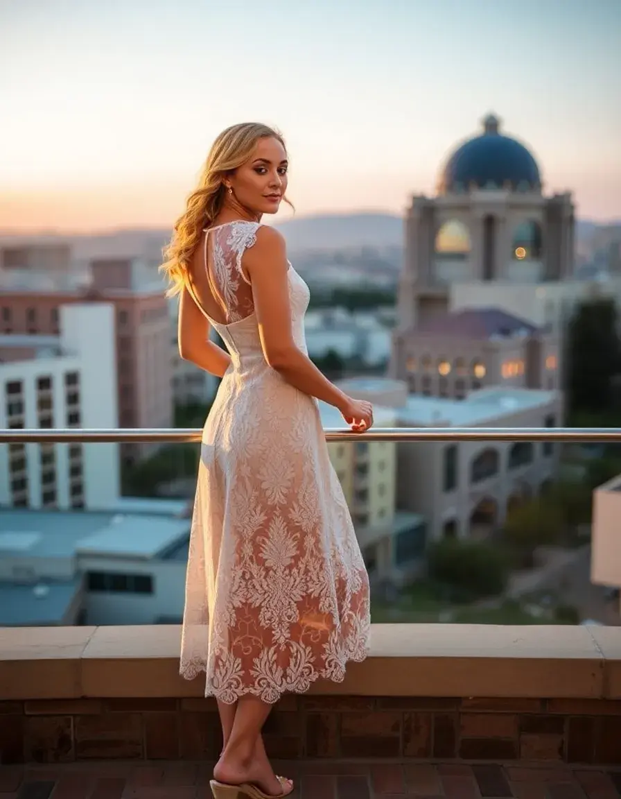 Lace Cocktail Dress en dentelle fine