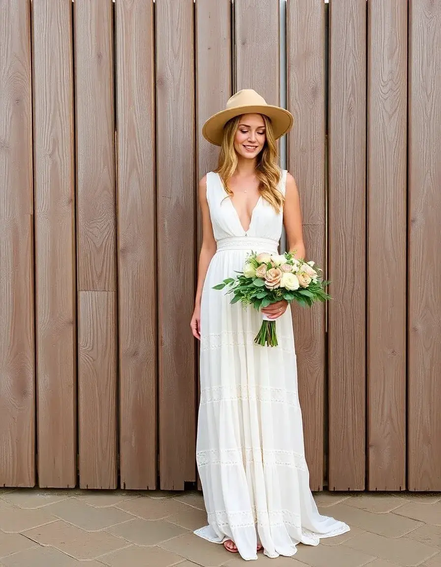 Robe de mariée bohème champêtre budget