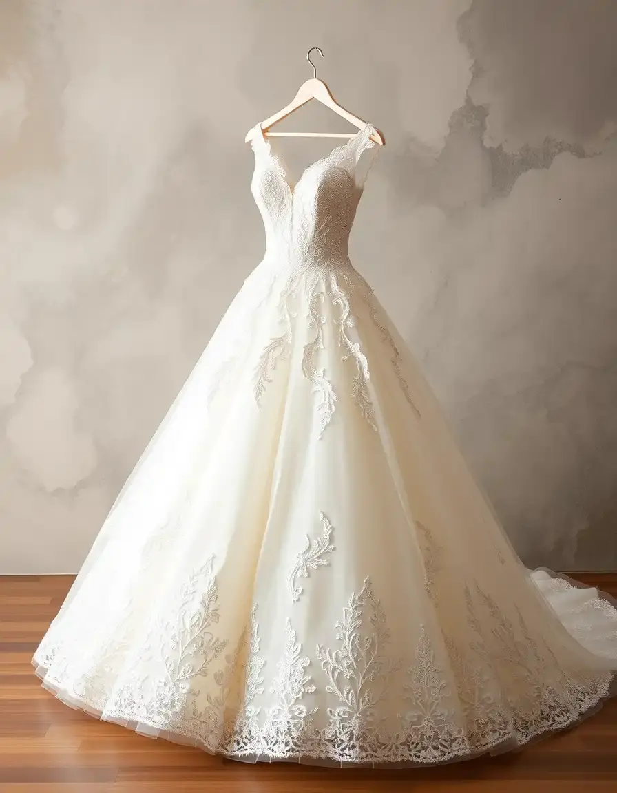 Robe de mariée princesse volumineuse