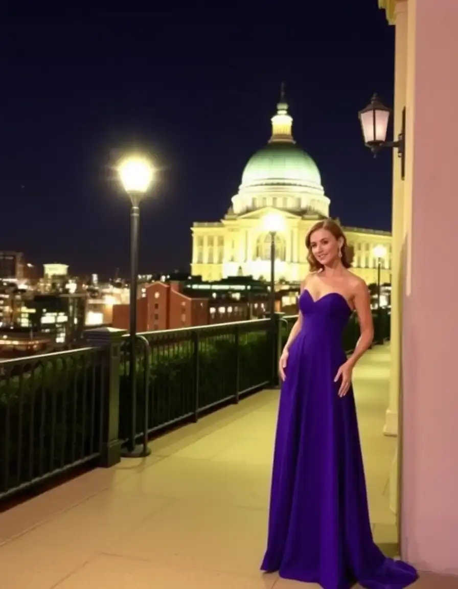Robe de soirée chic violette profonde