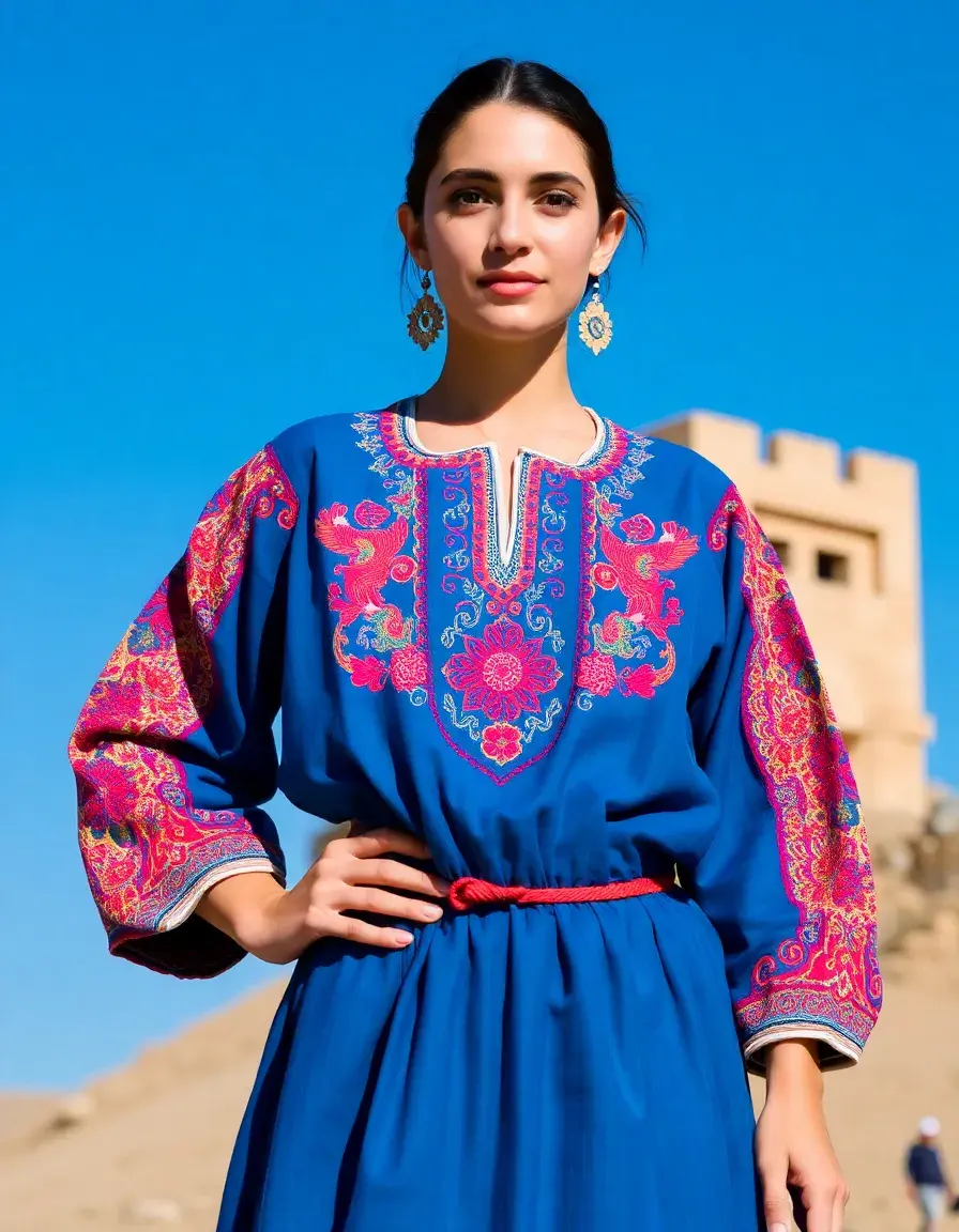 Traditional Kabyle Dress with embroidery