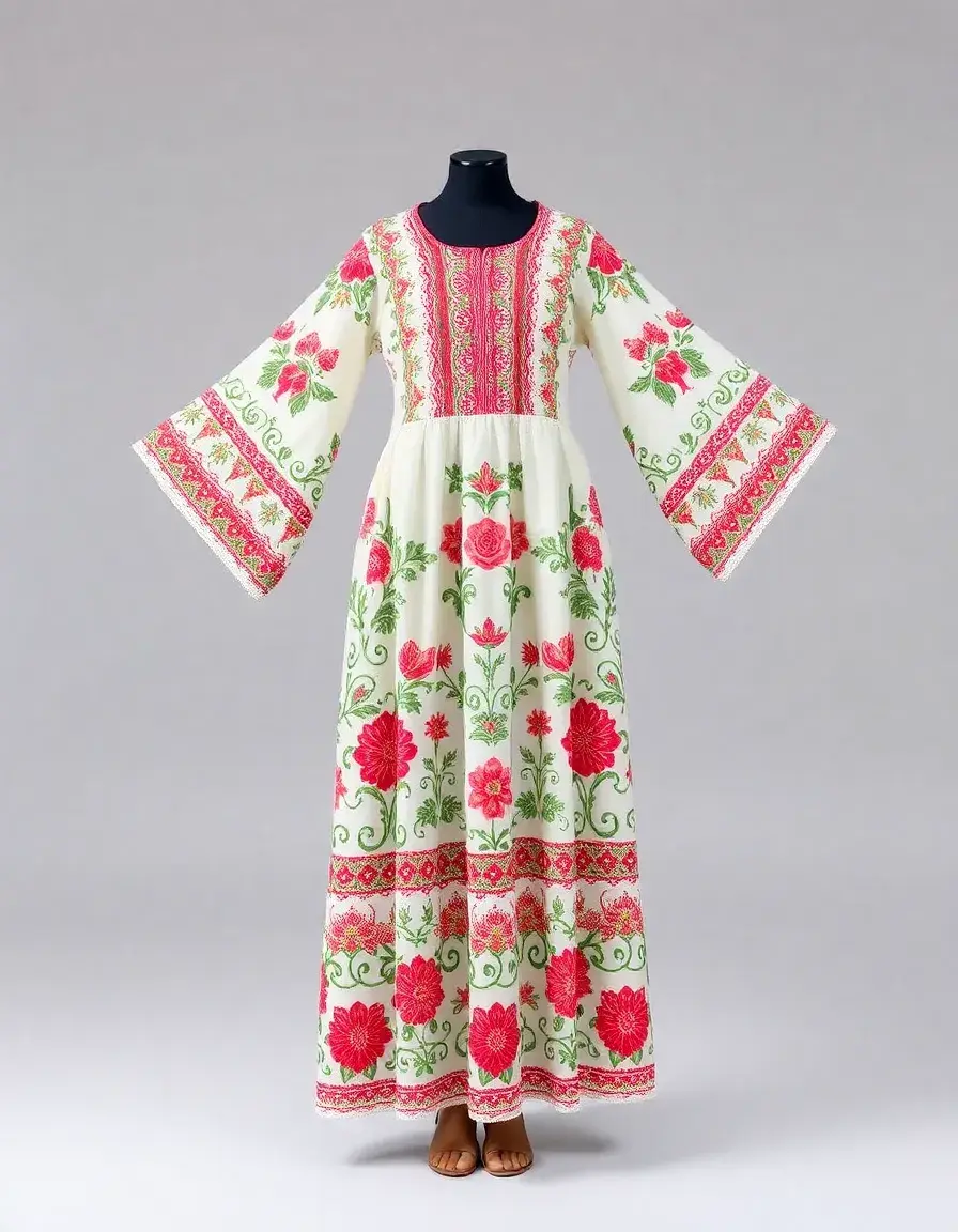 Floral Kabyle Dress