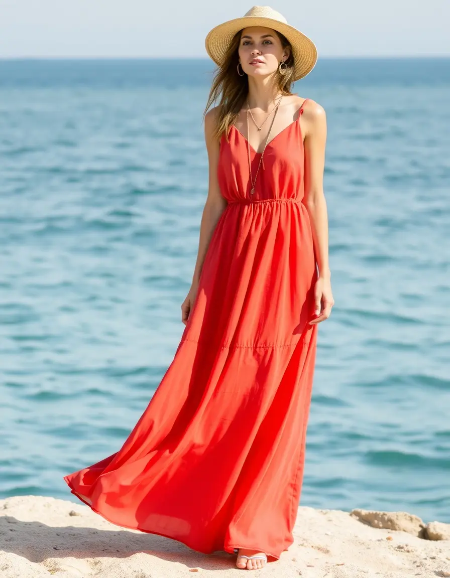 Robe longue été légère en coton blanc