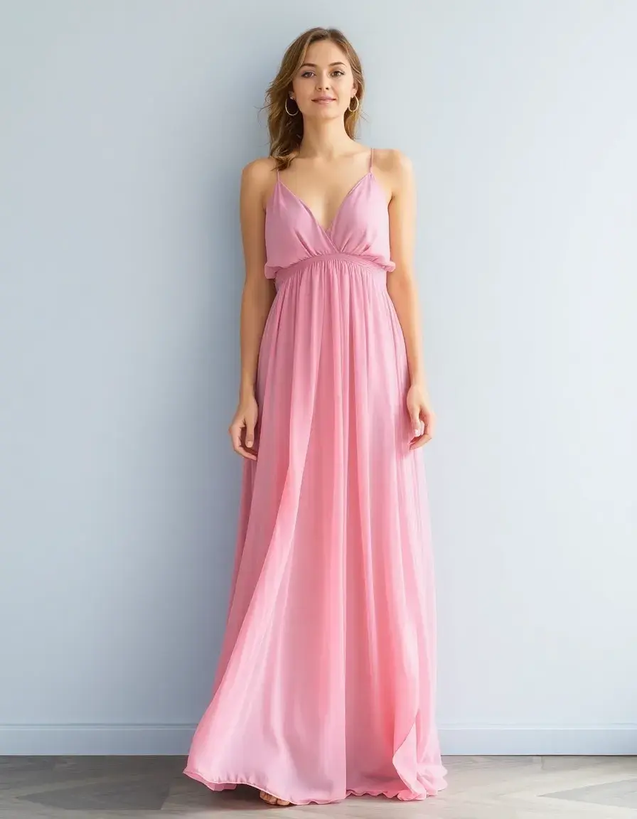 Robe longue d'été en mousseline fluide