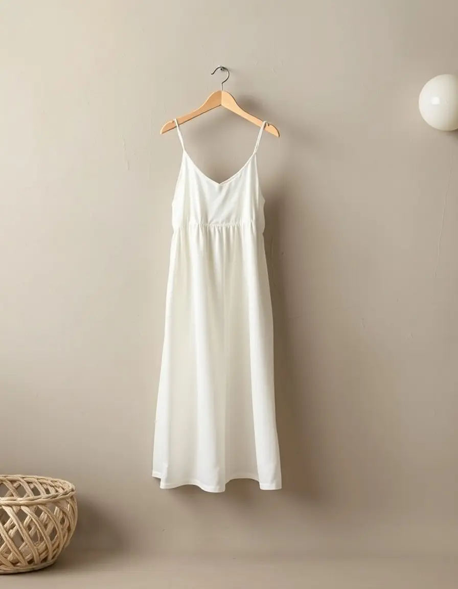 Robe nuisette blanche en soie