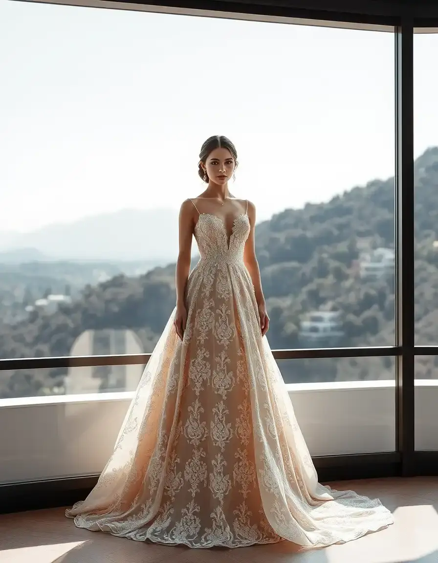 Robe de mariée luxueuse brodée