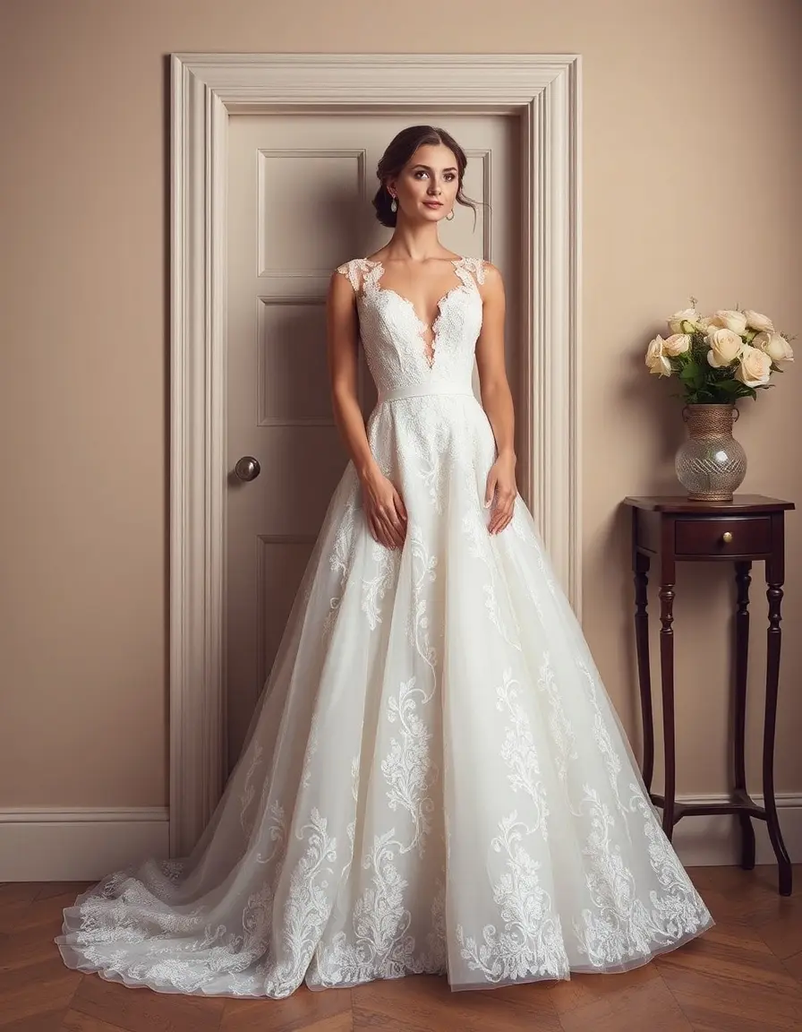 Robe de mariée moderne épurée