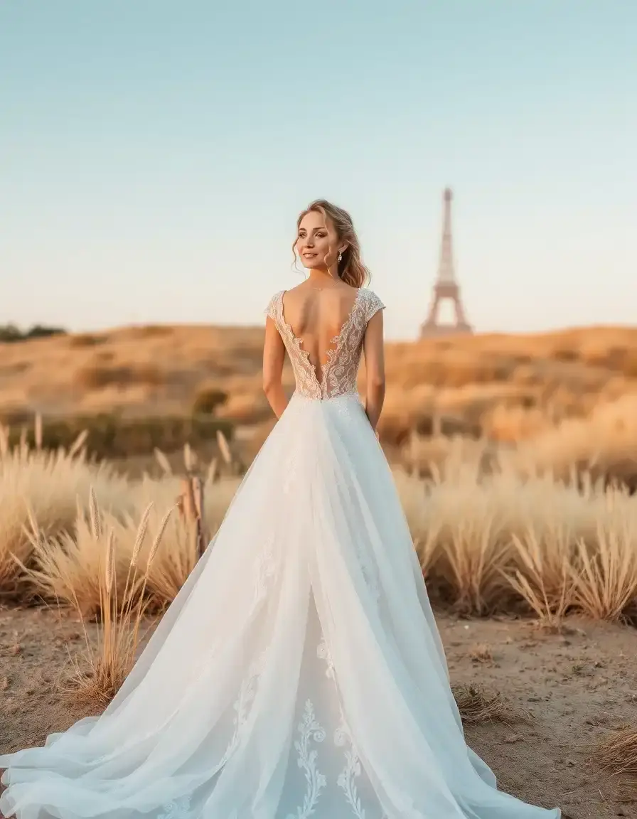 Robe de mariée romantique en tulle