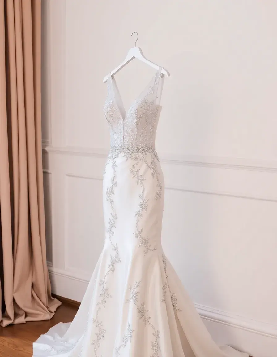 Robe argentée chic pour anniversaire de mariage