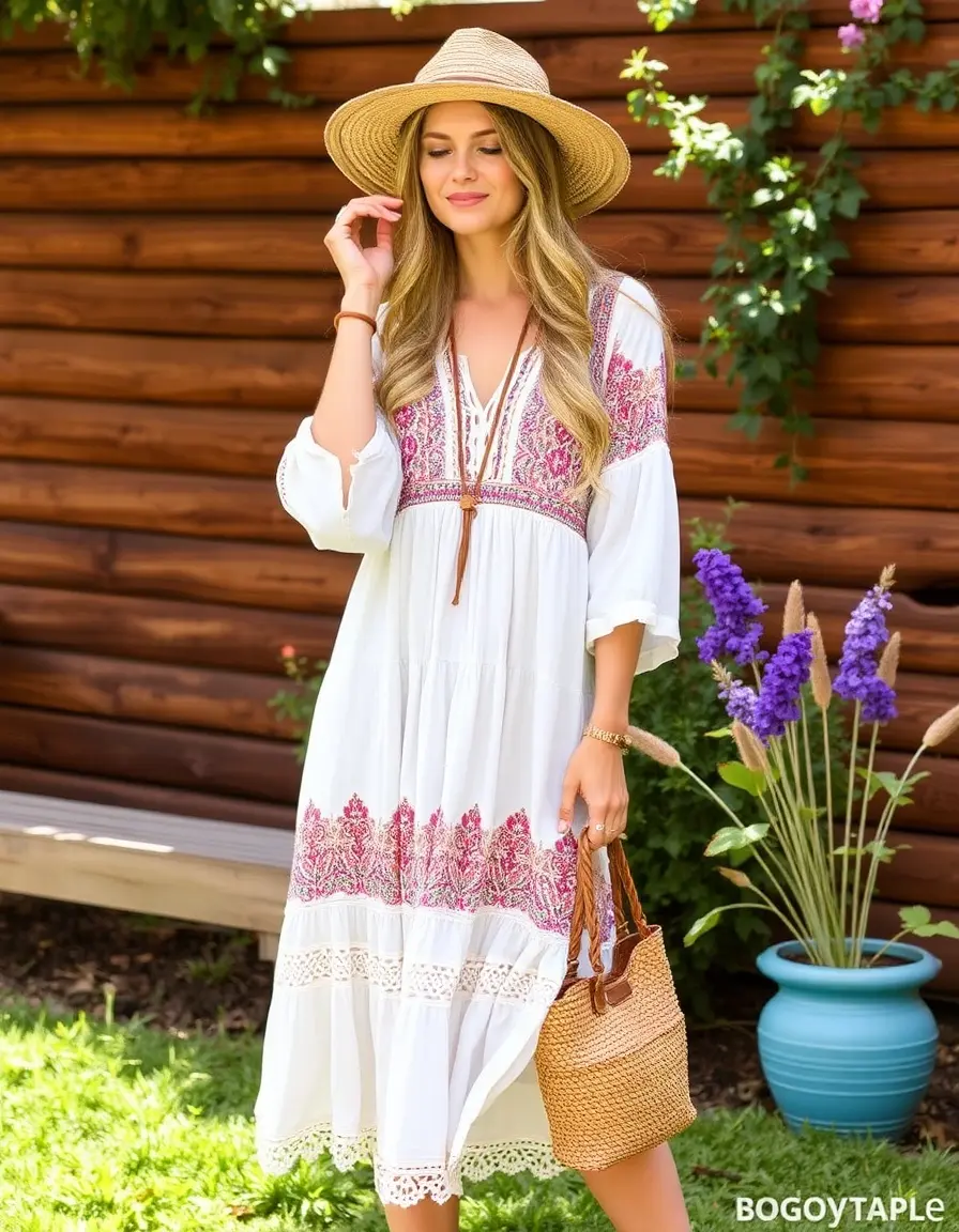 Robe de mariée style bohème avec dentelle