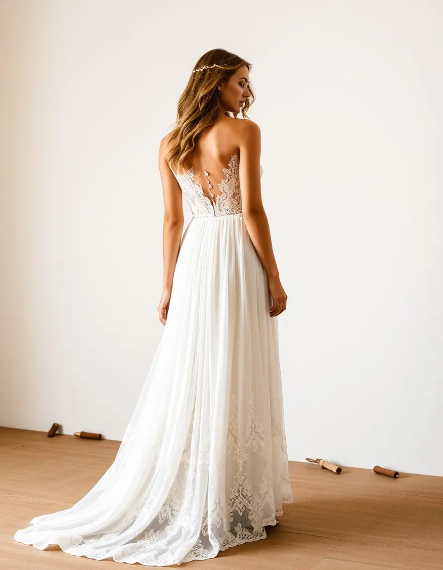 Robe mariée bohème maxi dentelle