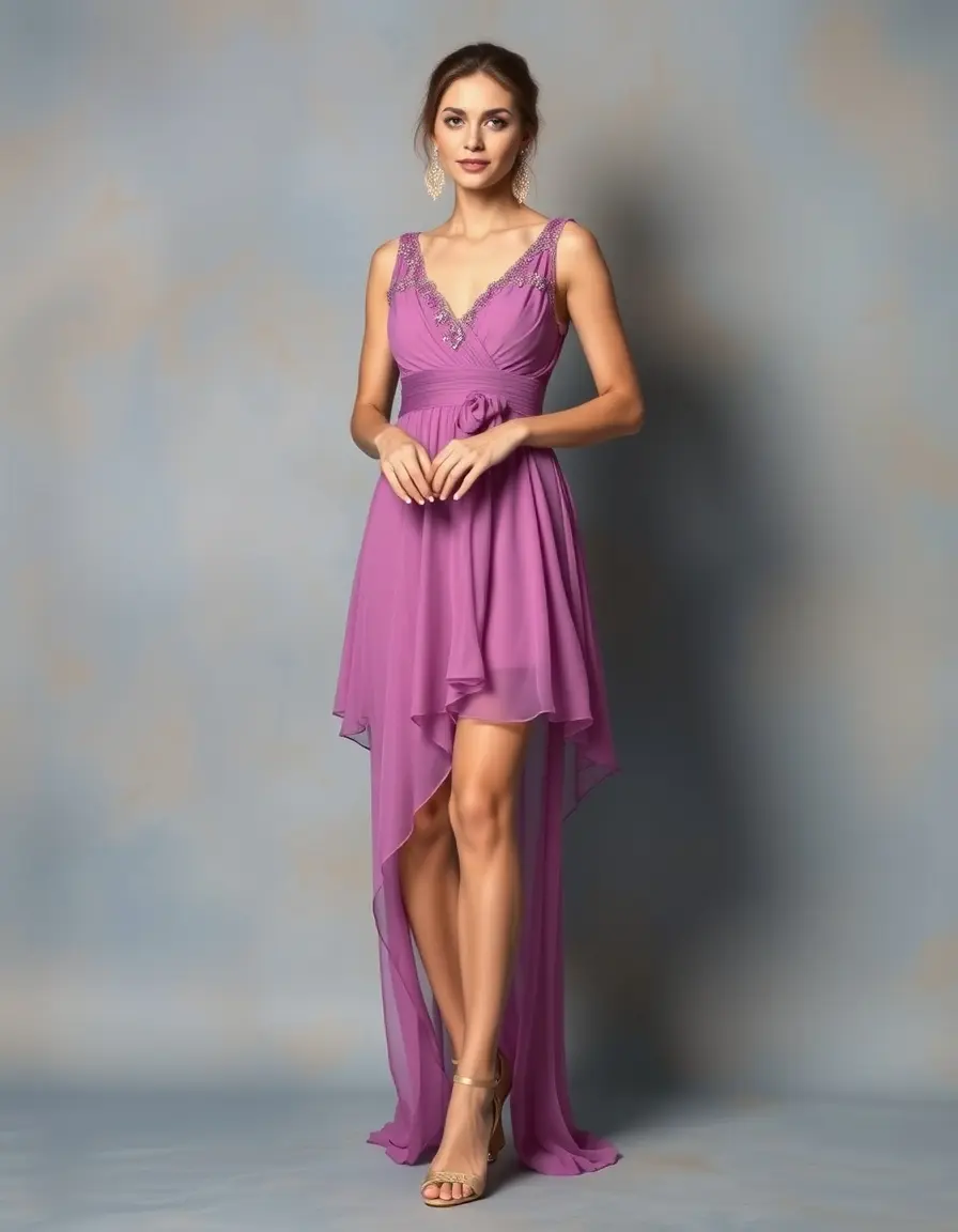 Robe pour mariage invité chic mousseline