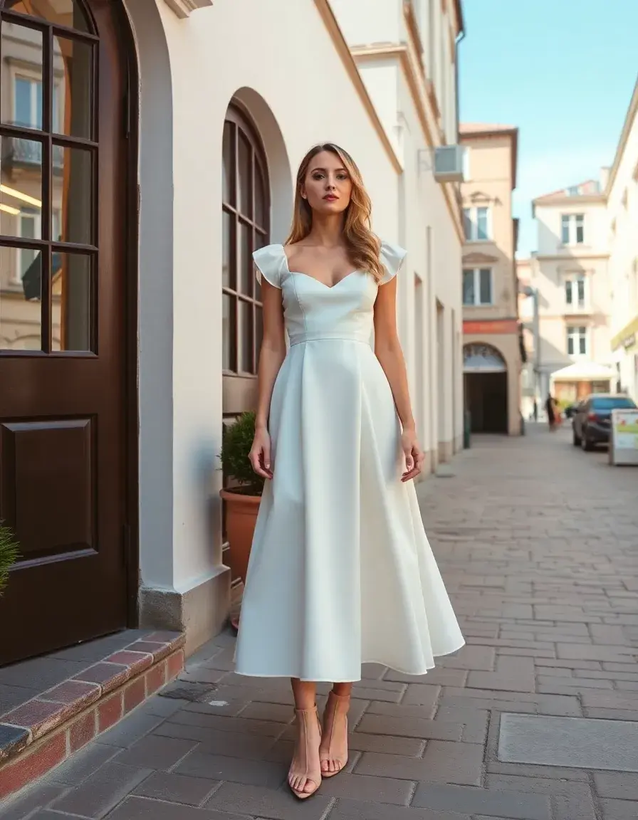 Robe blanche chic et lumineuse