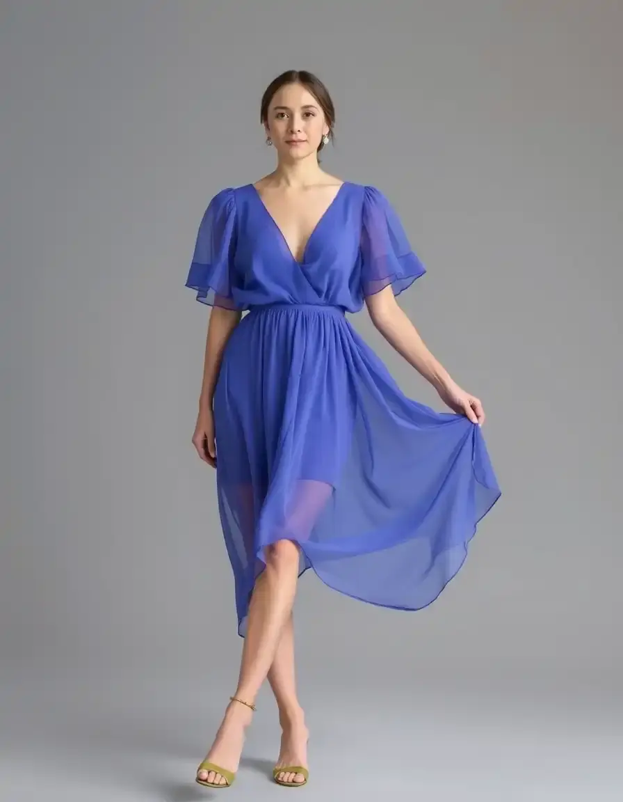 Robe courte mousseline légère