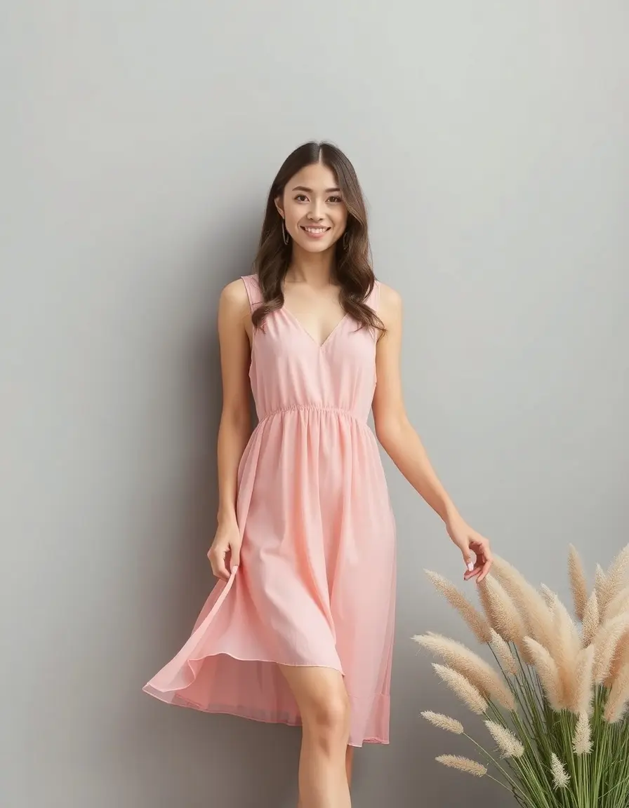 Robe courte en mousseline légère