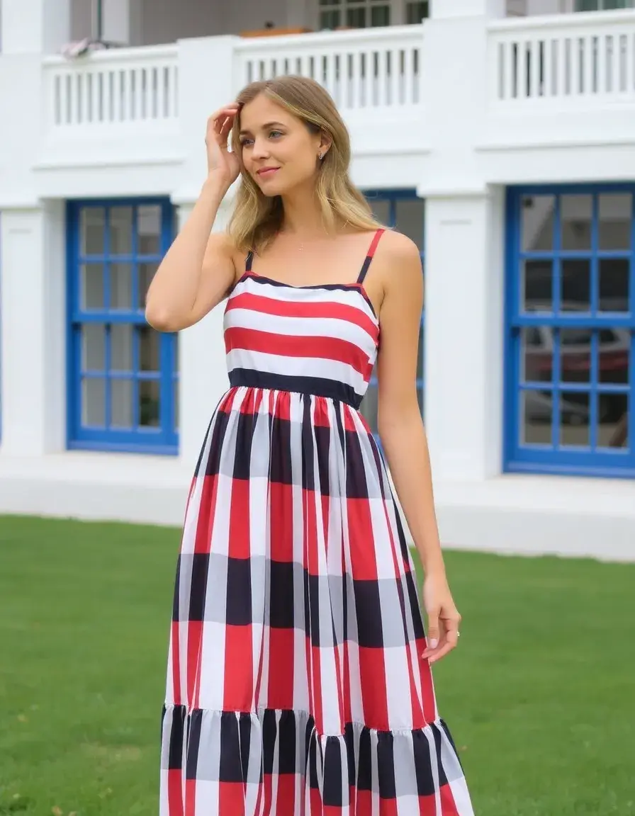 Robe d'été à rayures élégante pour femme