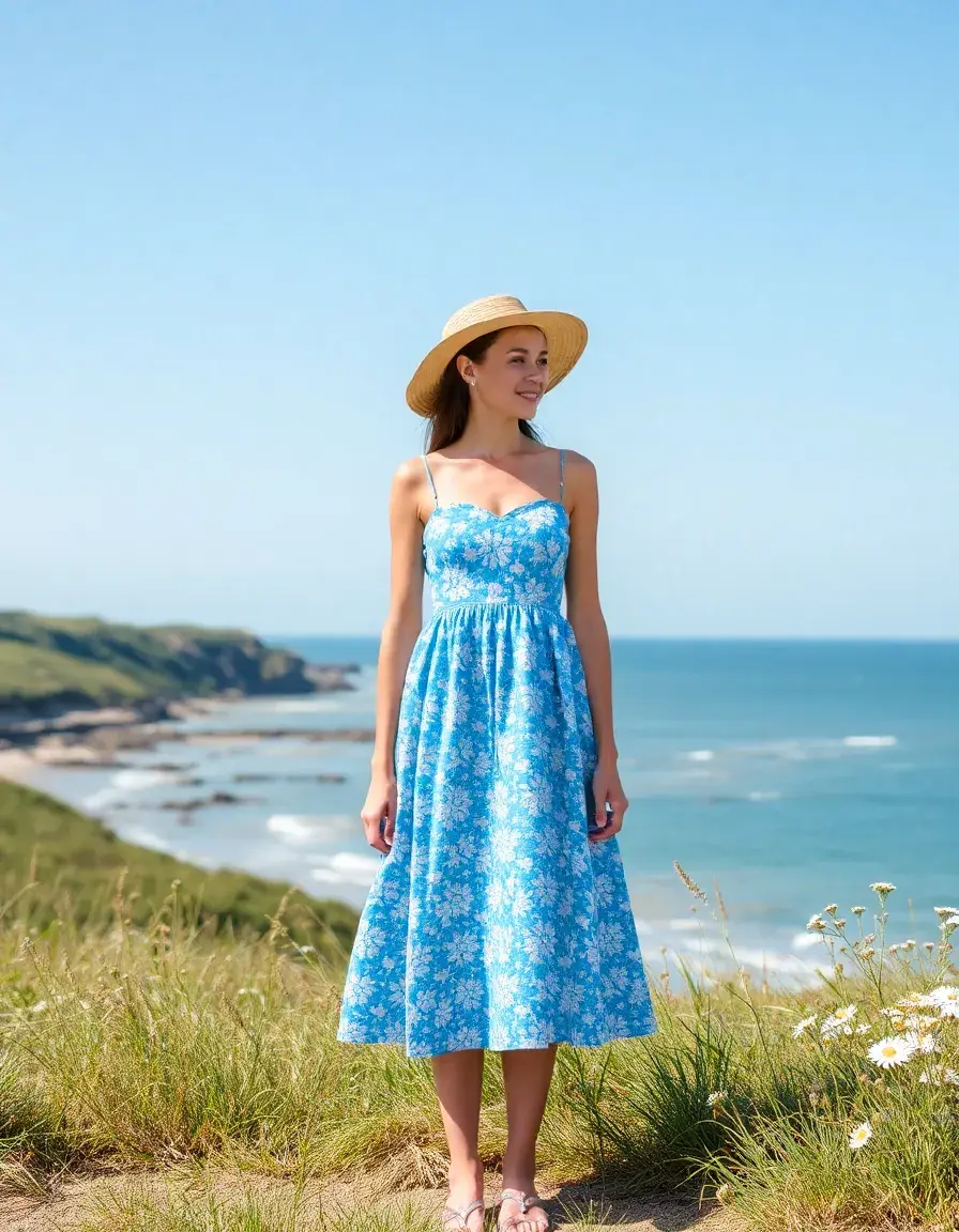 Robe d'été en coton respirant