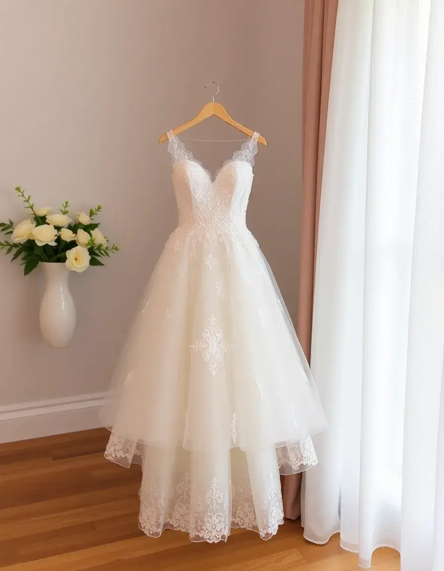 Mini robe de mariée moderne