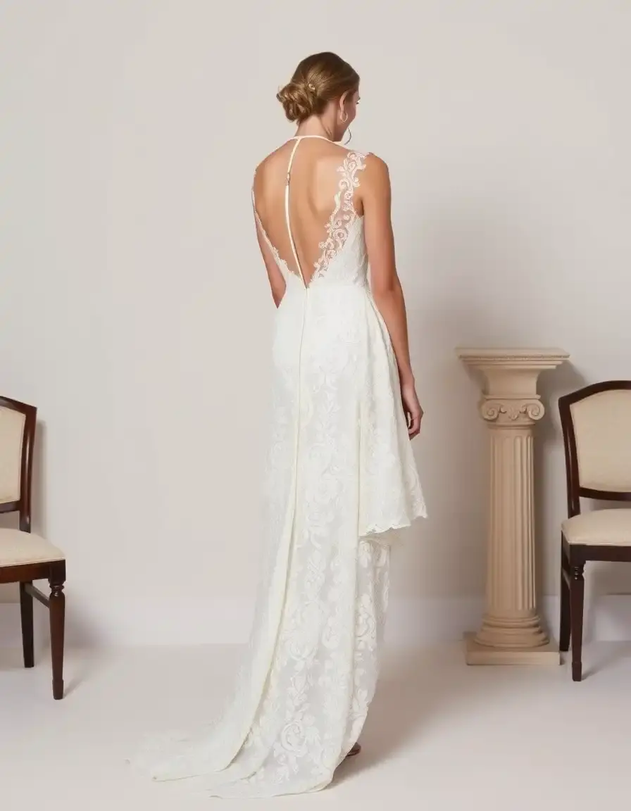 Robe de mariée longueur thé style vintage