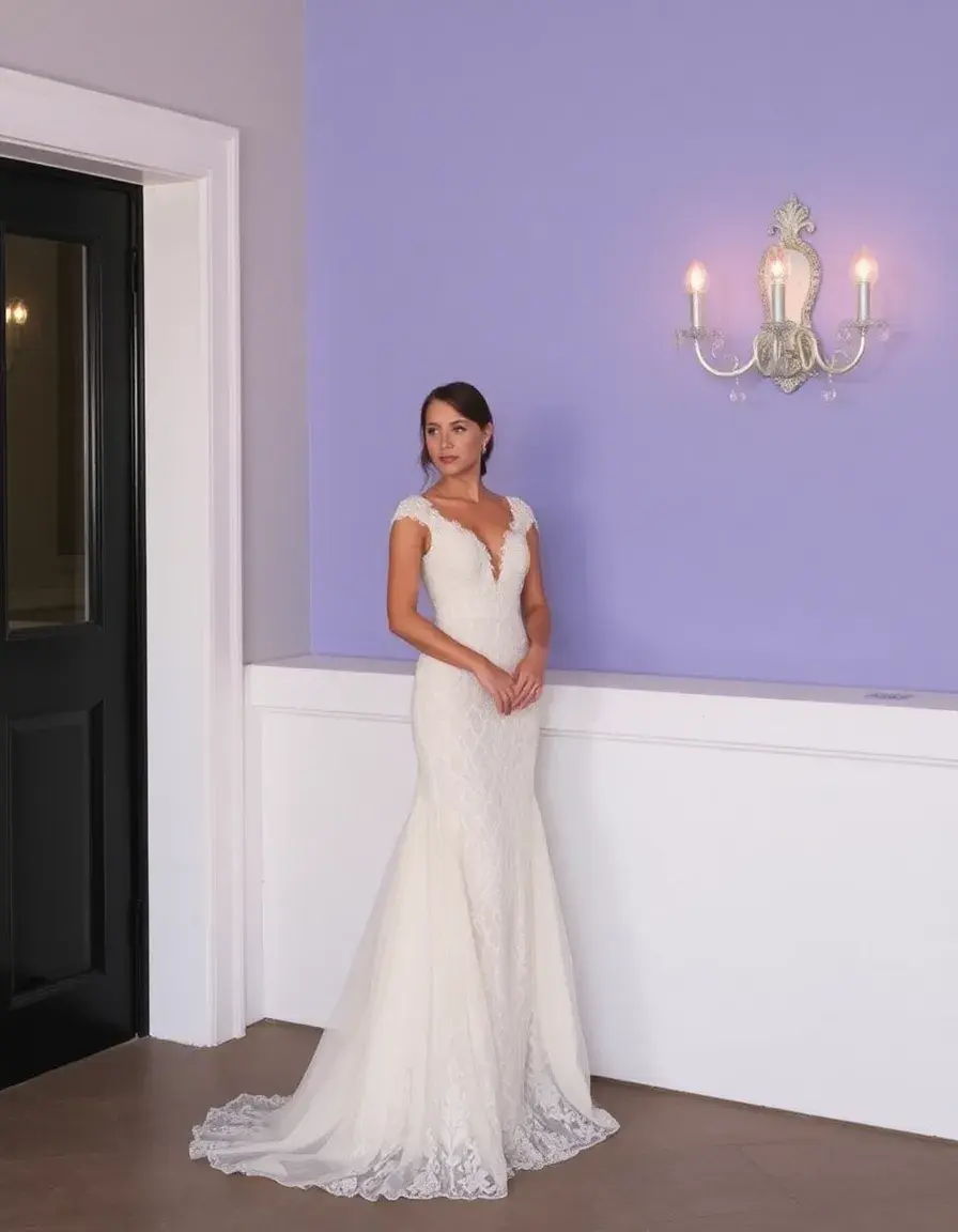Robe de soirée longue en dentelle délicate