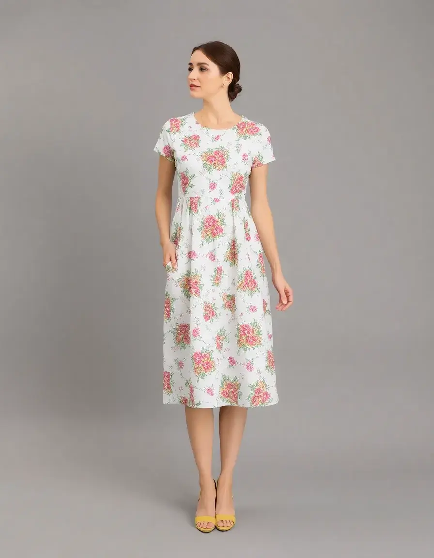 Robe en coton fleurie confortable