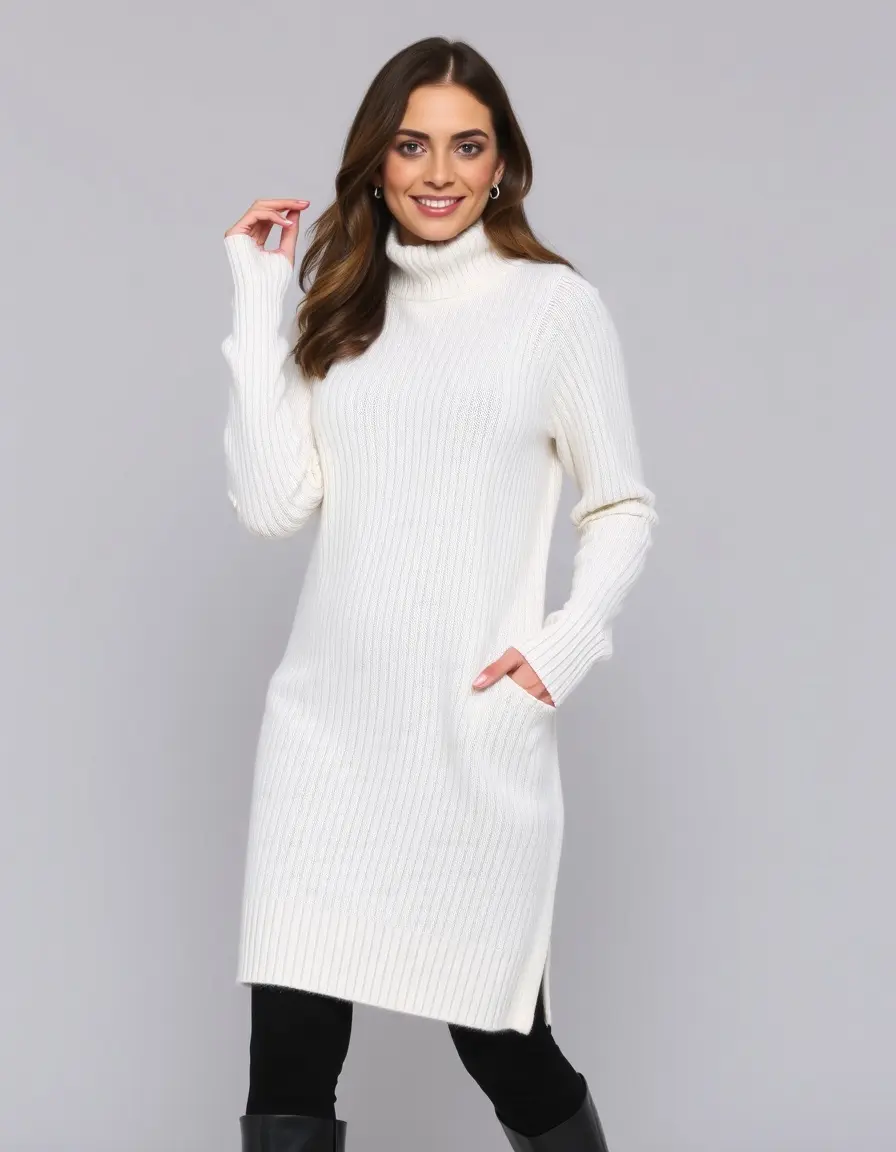 Long Sleeve Winter Dress robe manches longues