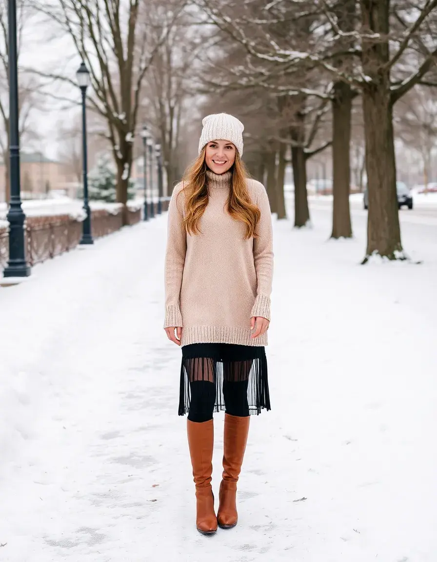 Sweater Winter Dress robe pull décontractée