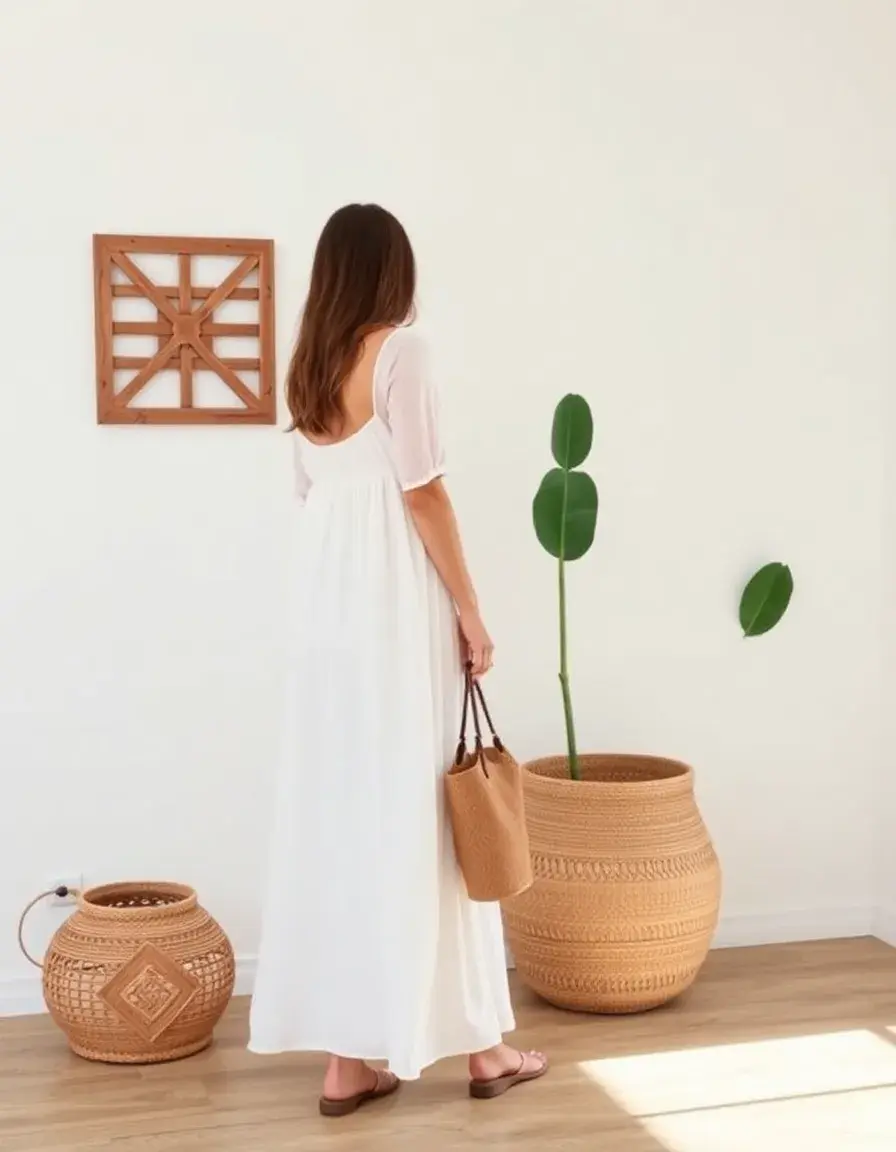 Cotton Long White Dress - Robe longue blanche en coton