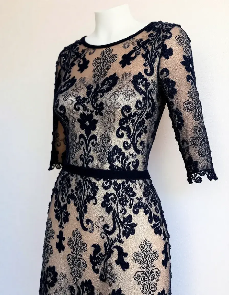 Robe dentelle et paillettes