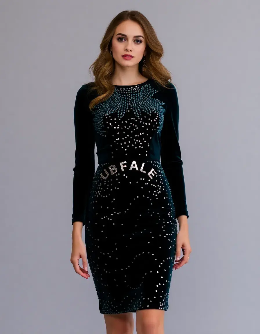 Robe velours paillettes