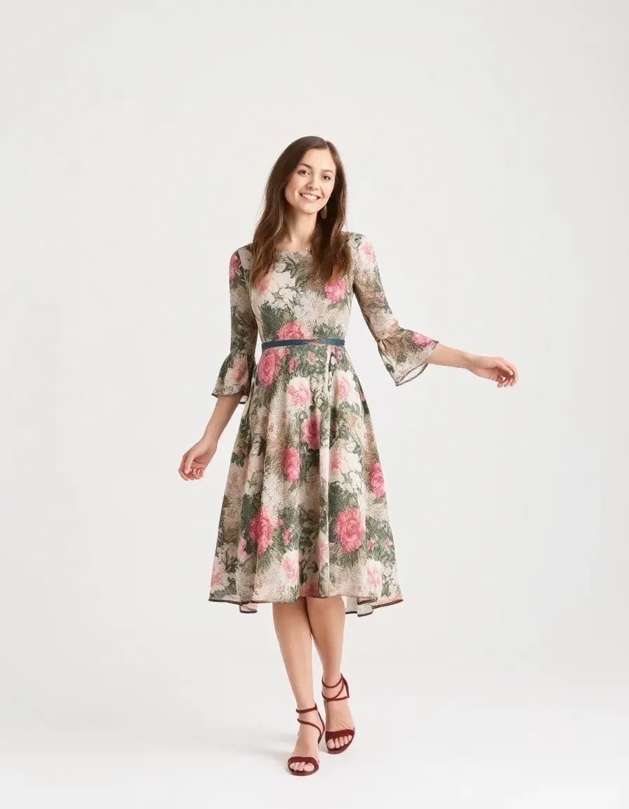Trapeze Floral Dress