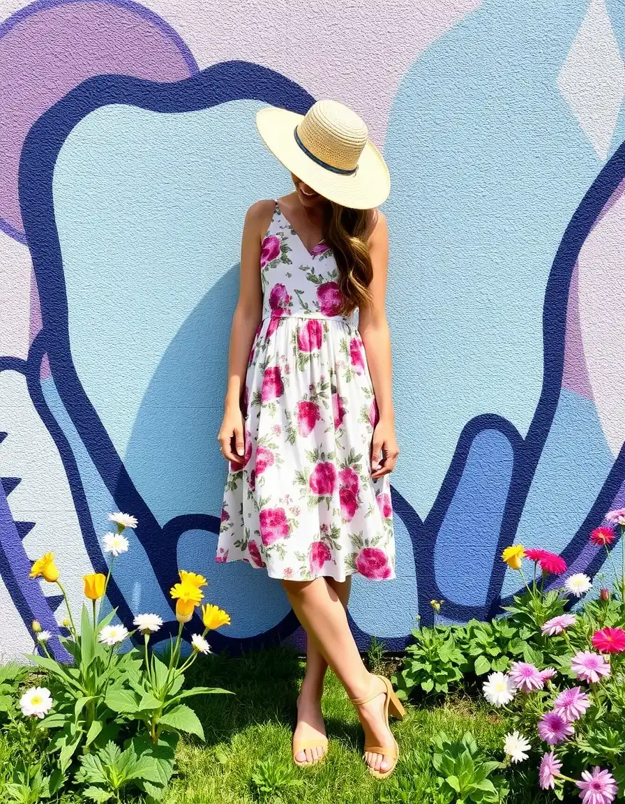 Robe d'été fleurie romantique