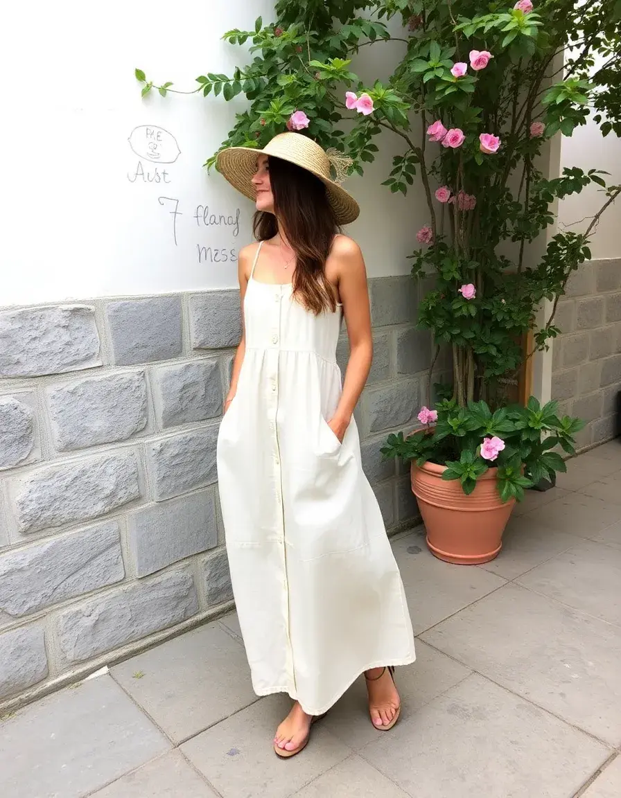 Robe d'été en lin naturel