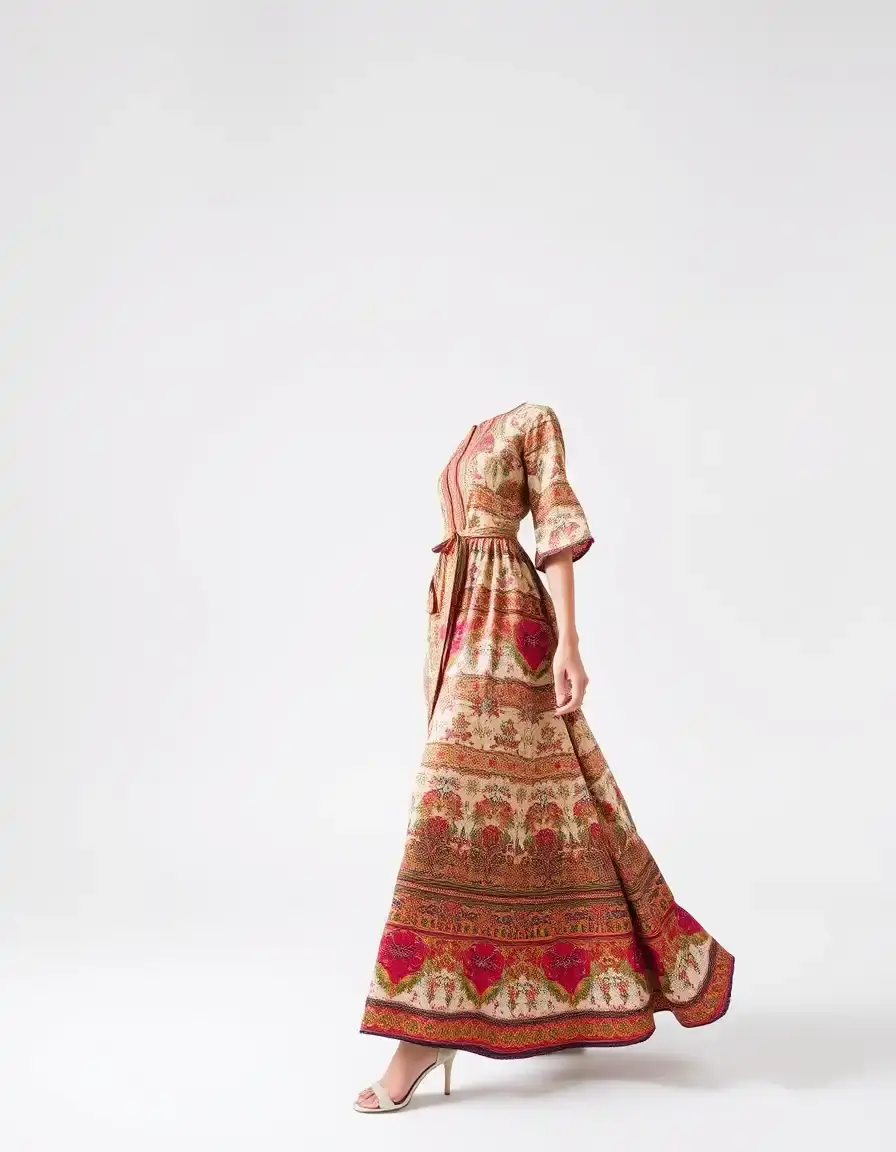 Printed Long Dress à motifs originaux