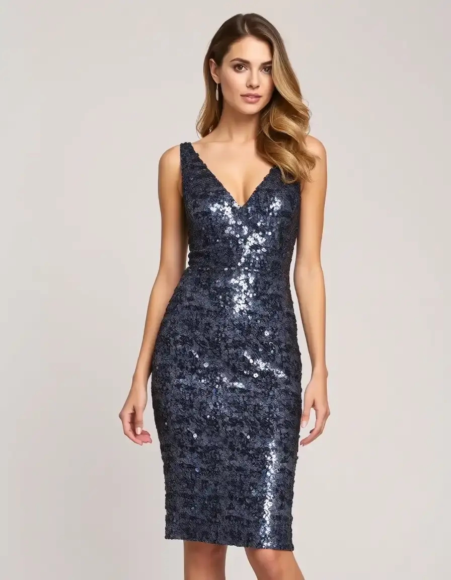 Robe de soirée à paillettes brillante