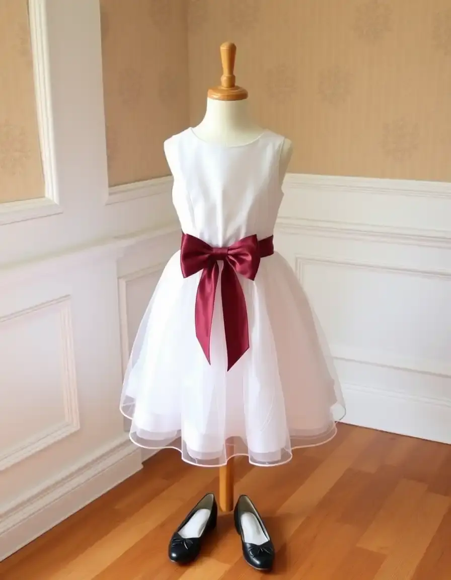 Robe courte de cérémonie avec nœud