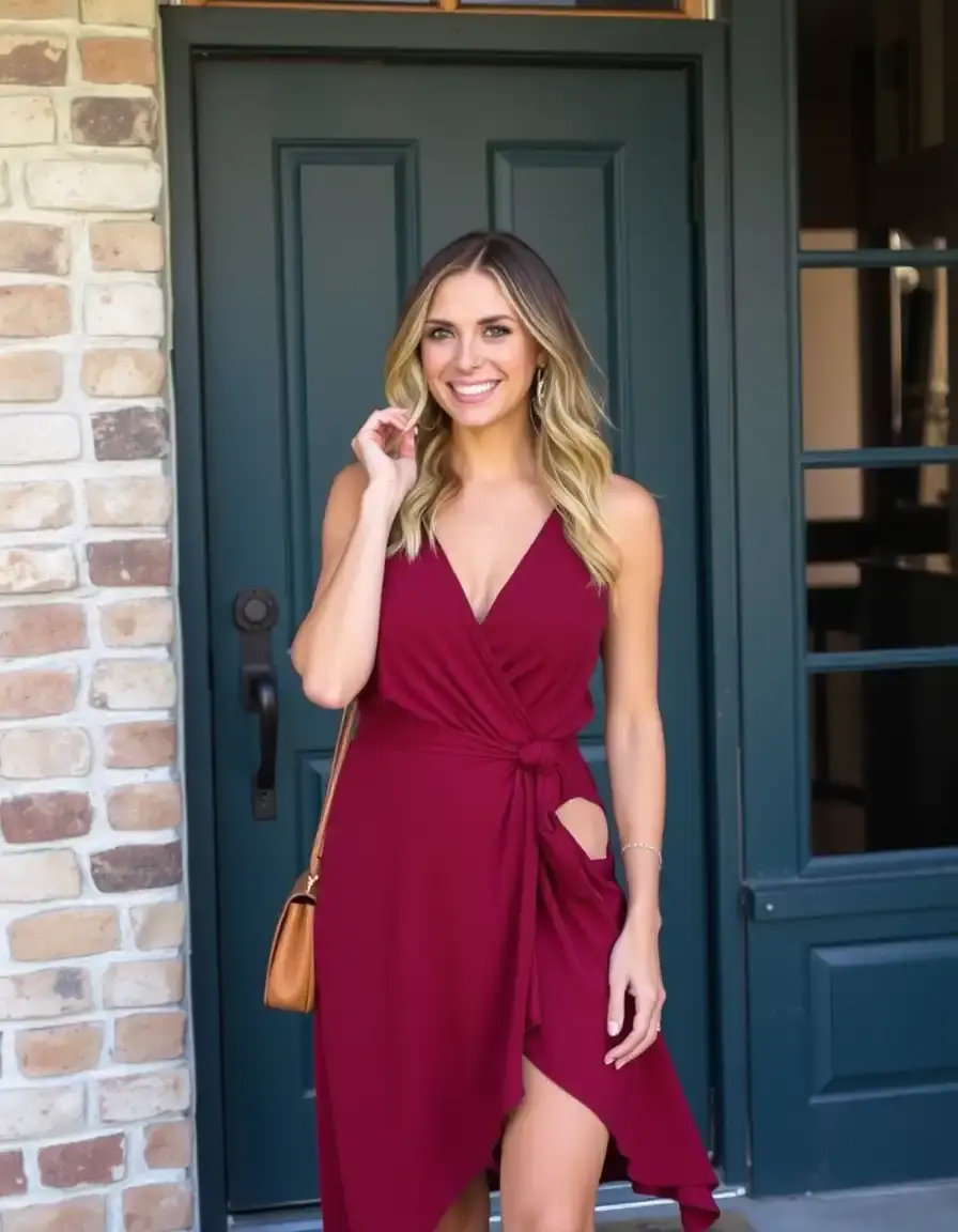 Robe Portefeuille Bordeaux