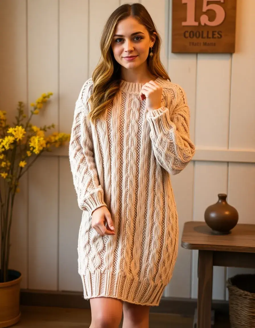 Robe en maille style country