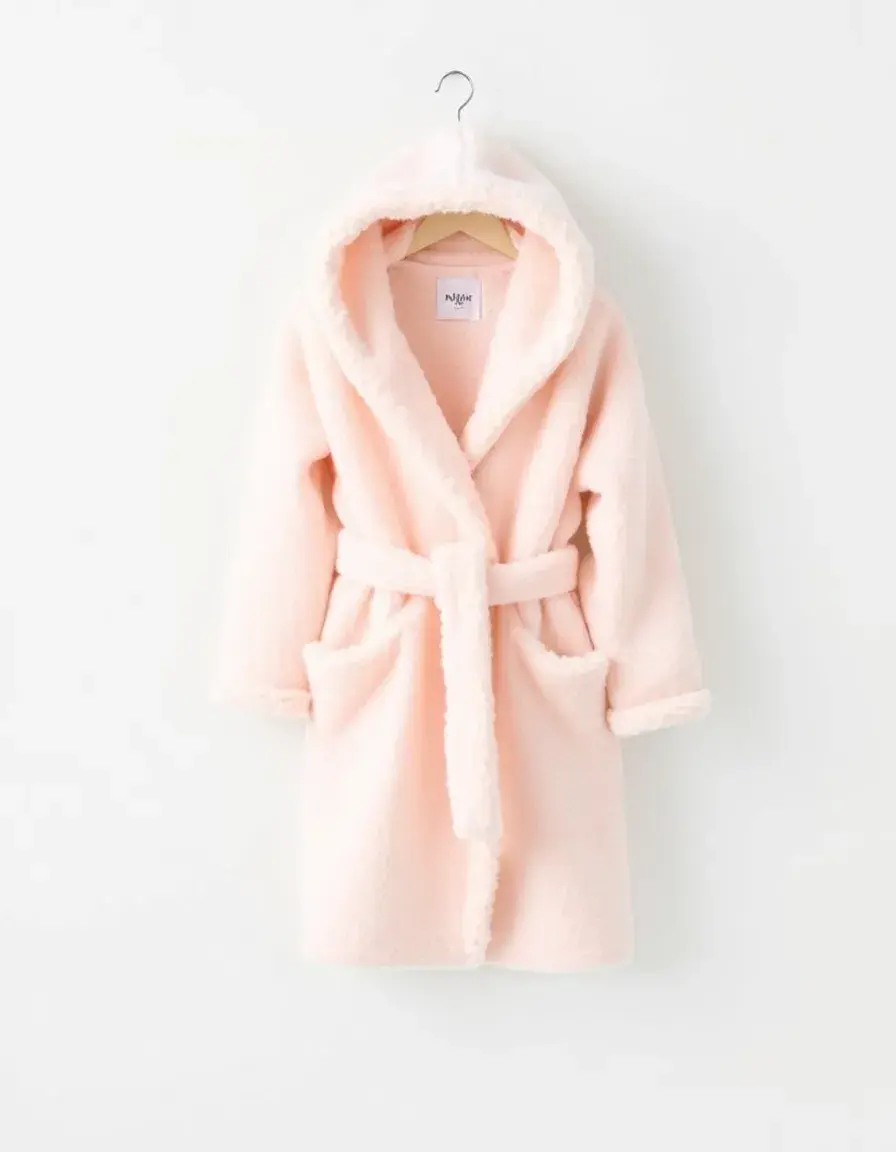 Robe de chambre polaire courte couleur pastel