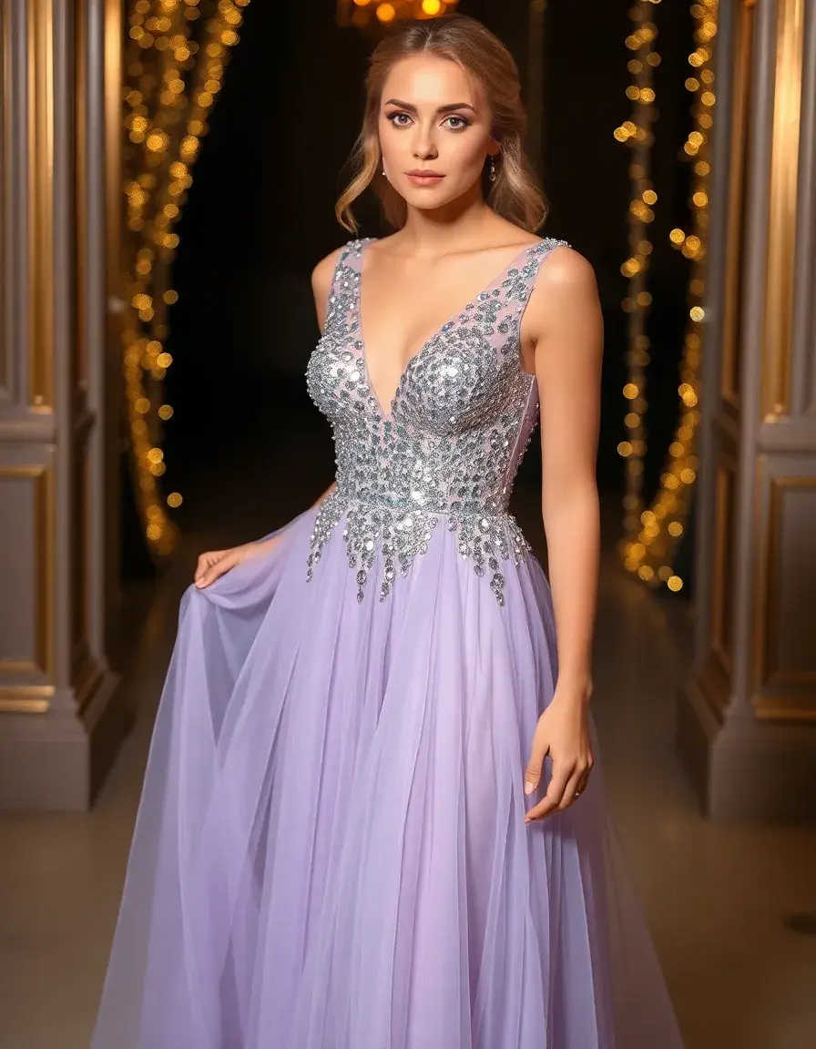 Robe de fête à sequins glamour