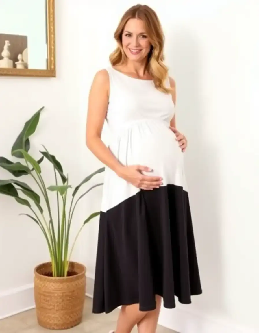 Empire Waist Maternity Dress robe grossesse taille empire
