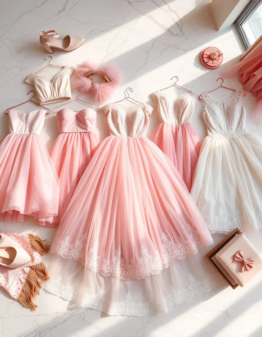 Sélection élégante de robes princesses en tulle et dentelle pour un look de rêve