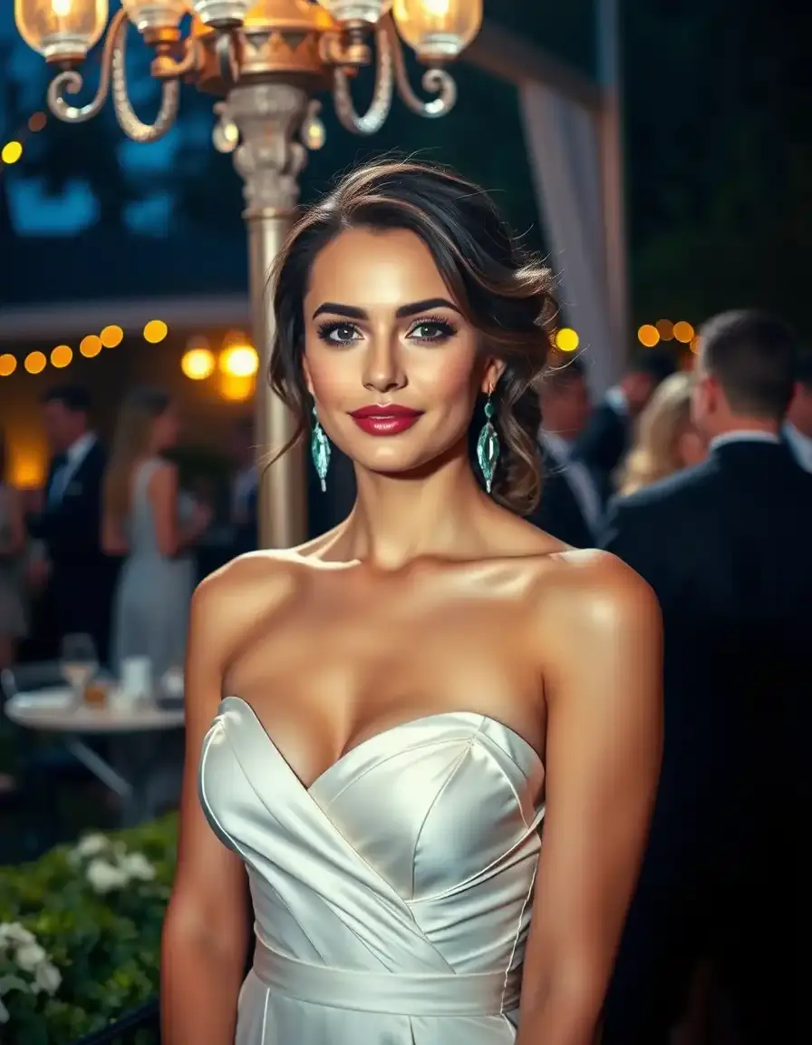 Femme élégante portant une robe de cocktail lors d'une soirée chic